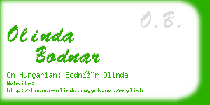 olinda bodnar business card